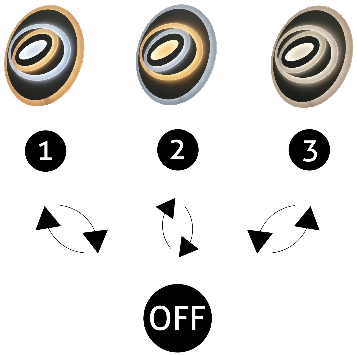 Designové led svítidlo s dálkovým ovládáním - Olive
